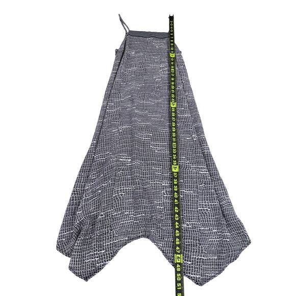 Prana Women's Selene Printed Handkerchief Hem Midi Dress Medium Black - Picture 13 of 13